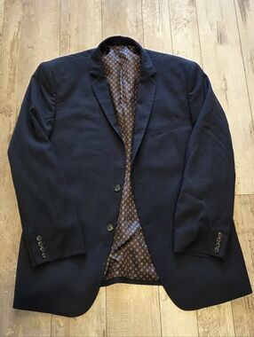 46R Men's U.S. Polo Association Blazer Dark Blue 2 Button Sport Coat Mint Condit